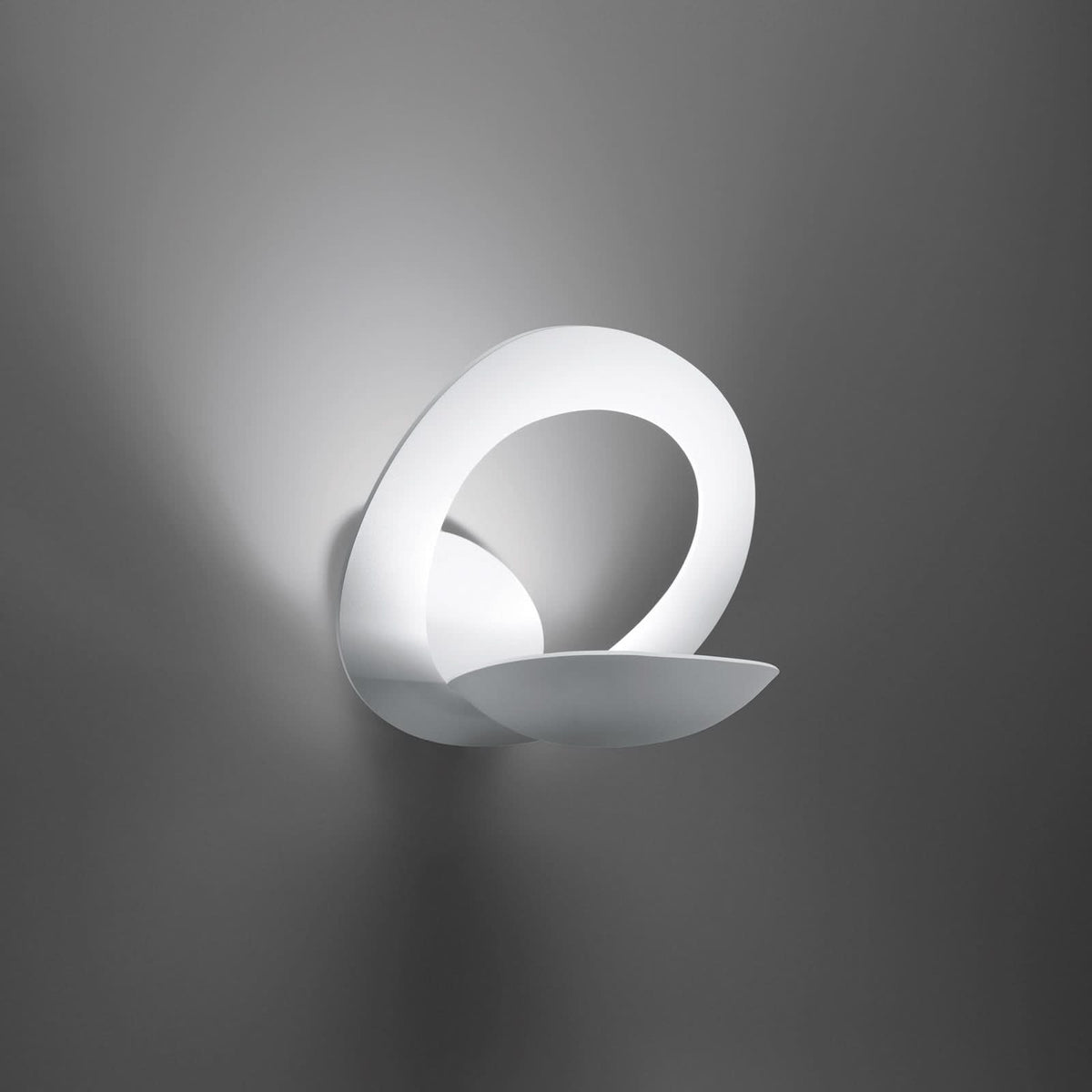 Applique murale Pirce en aluminium, blanc, hauteur 25 cm