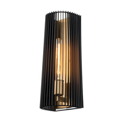 Applique murale Linara en acier, noir et laiton, hauteur 43,2 cm