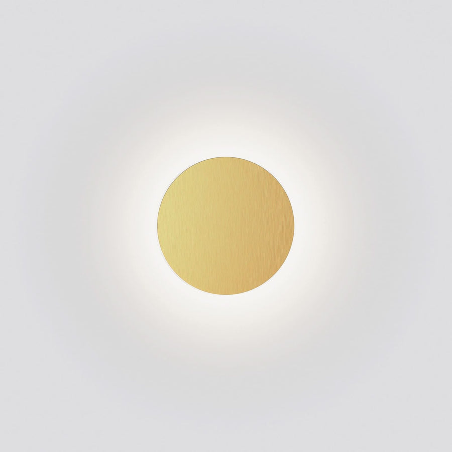 Applique murale LED LYD en aluminium, doré et transparent, Ø 23,5 cm