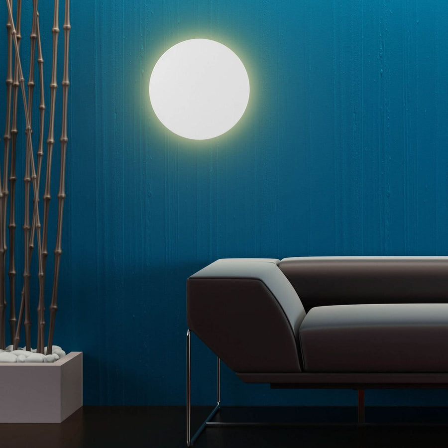 Applique murale Lunia New en métal, blanc, 4 lumières, Ø 40 cm