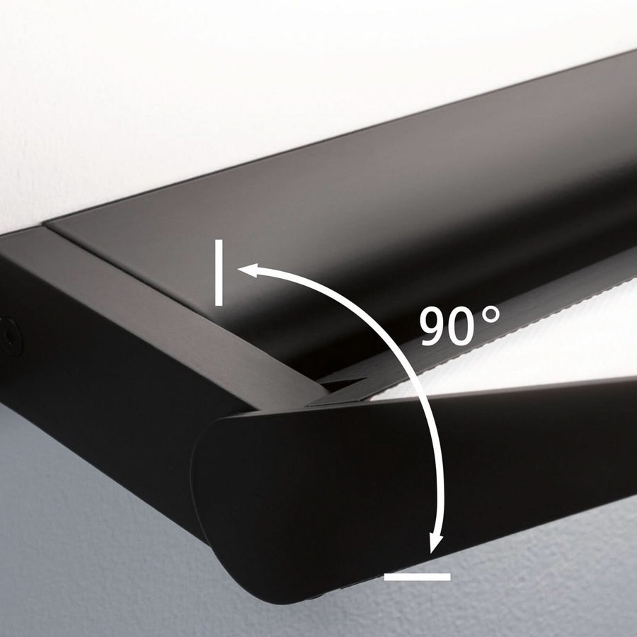 Applique murale LED Ranva 3-Step-dim en aluminium, noir, hauteur 3,3 cm