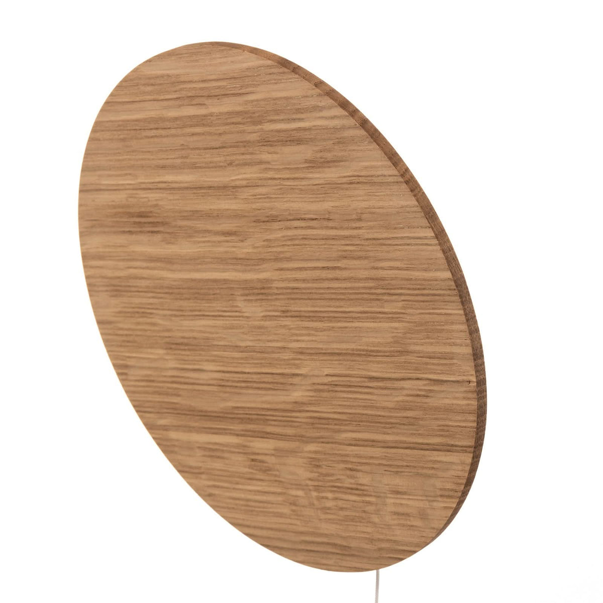 Applique murale Minimal en bois, chêne et noir, Ø 20 cm