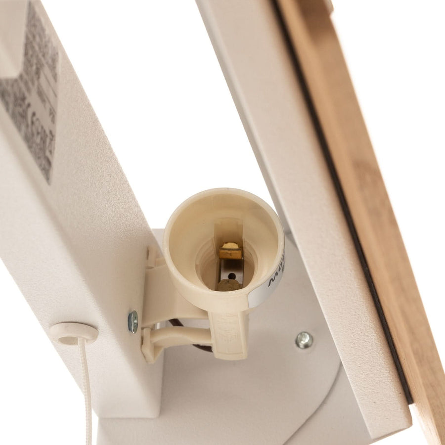 Applique murale Oslo en bois, chêne et blanc, hauteur 12 cm