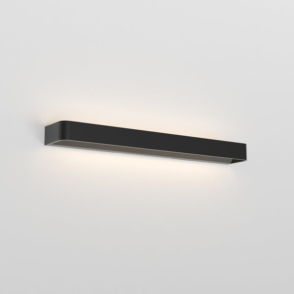 Applique murale LED Frame W3 3 en aluminium, noir mat, hauteur 4,8 cm