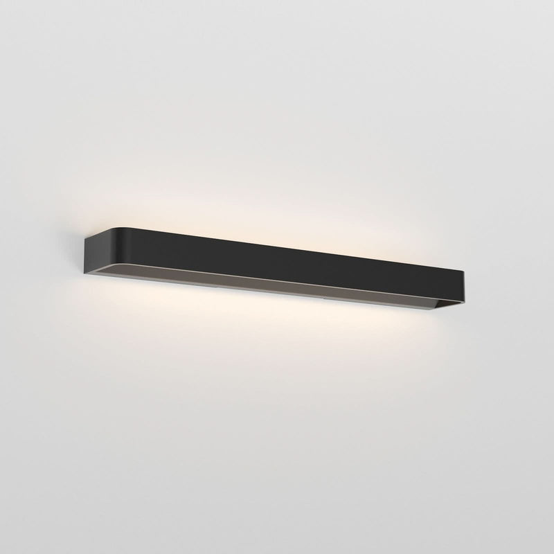 Applique murale LED Frame W3 3 en aluminium, noir mat, hauteur 4,8 cm