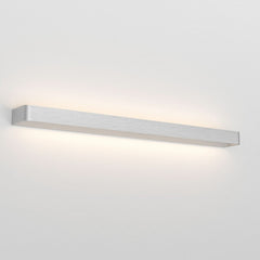 Applique murale LED Frame W4 2 en aluminium, nickel brossé, hauteur 4,8 cm