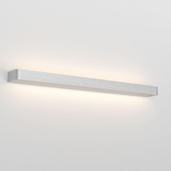 Applique murale LED Frame W4 2 en aluminium, nickel brossé, hauteur 4,8 cm