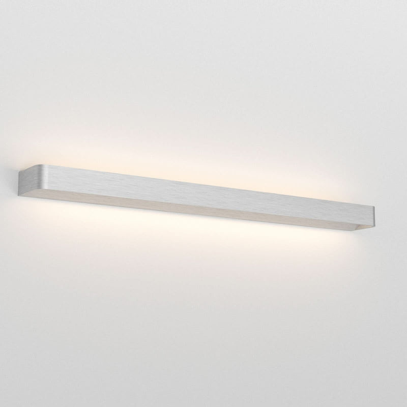 Applique murale LED Frame W4 2 en aluminium, nickel brossé, hauteur 4,8 cm