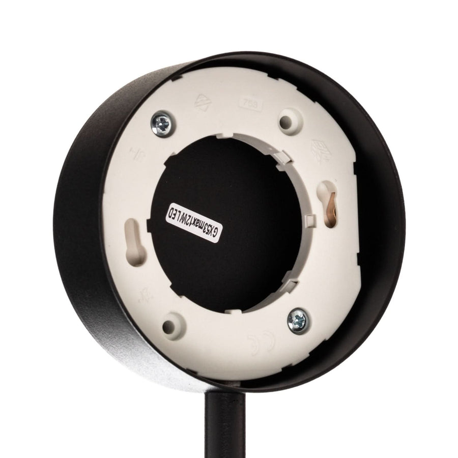 Applique murale Orbit I 40 en acier, noir, hauteur 8 cm
