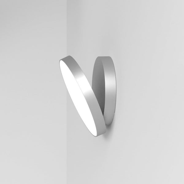 Applique murale LED Venere W1 2 en aluminium, argent, Ø 25 cm