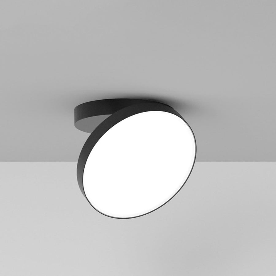 Applique murale LED Venere W1 2 en aluminium, noir mat, Ø 25 cm
