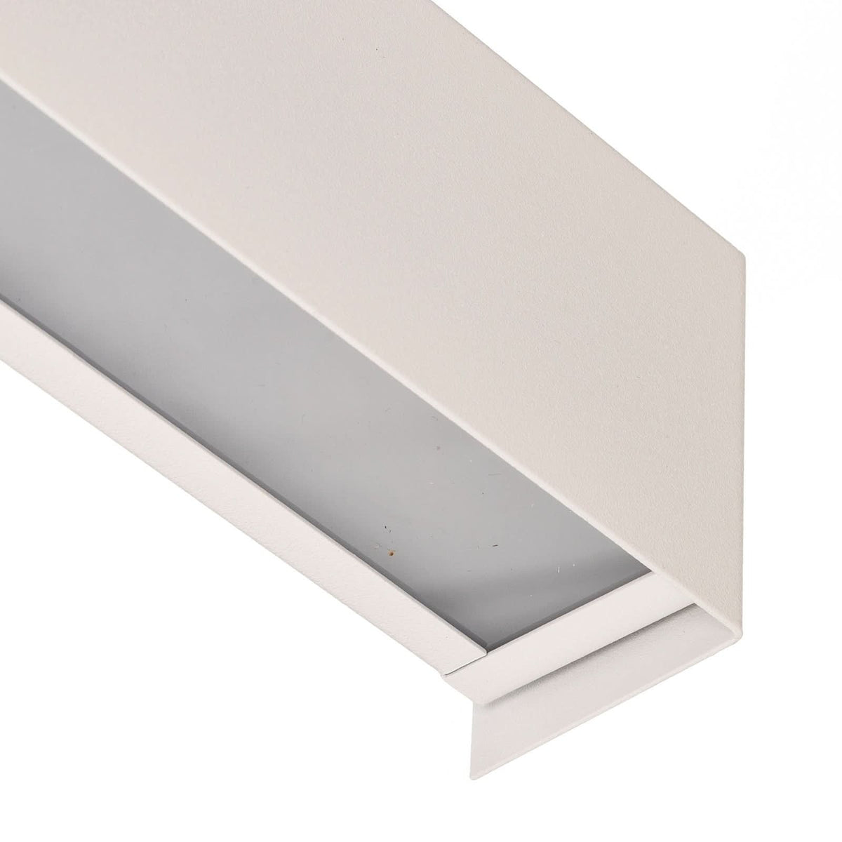 Applique murale Straight XS en acier, blanc, hauteur 7 cm