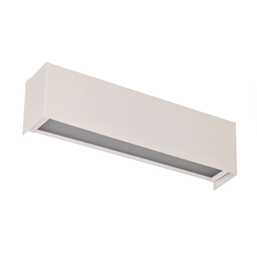 Applique murale Straight XS en acier, blanc, hauteur 7 cm
