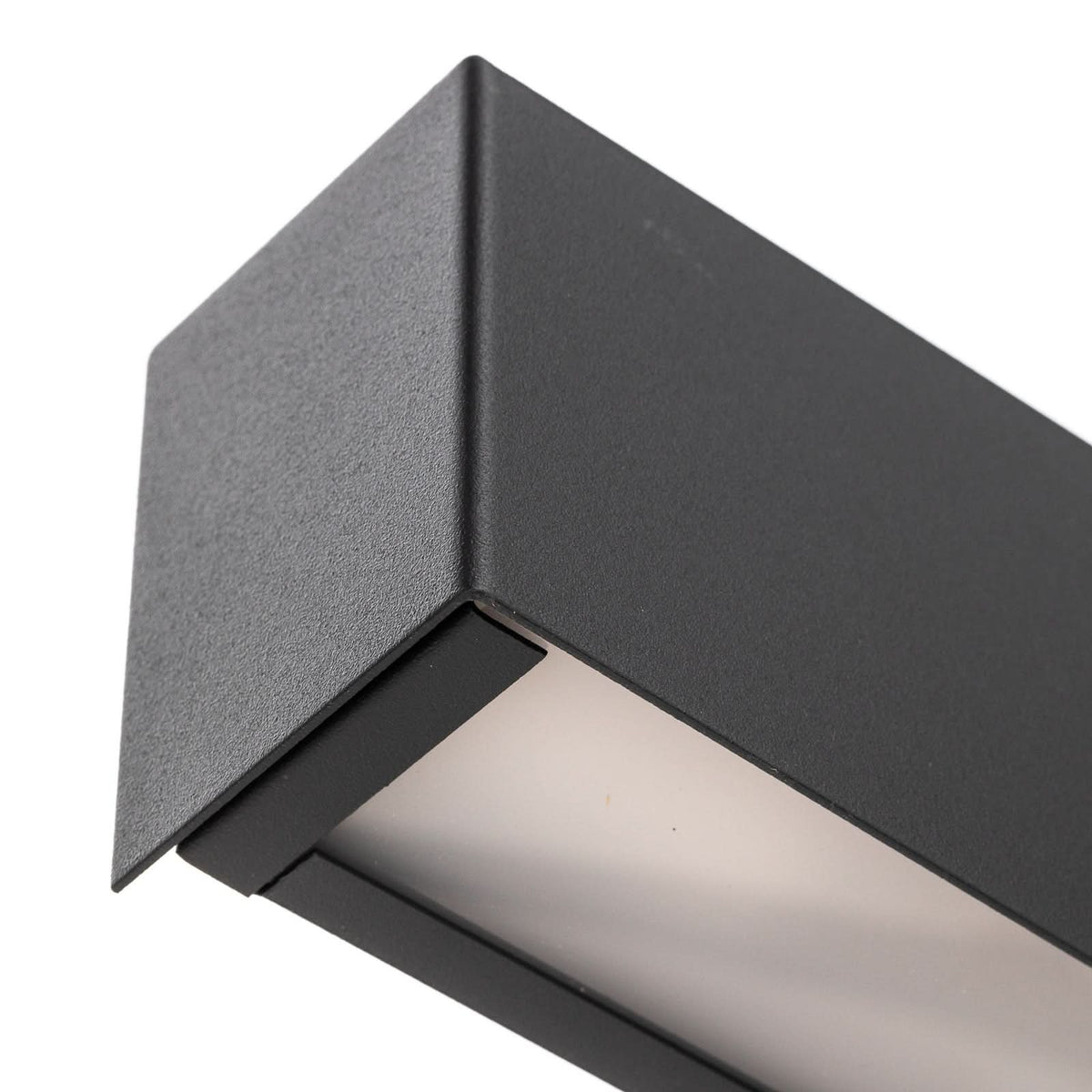 Applique murale Straight XS en acier, graphite, hauteur 7 cm