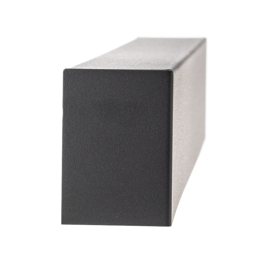 Applique murale Straight XS en acier, noir, hauteur 7 cm