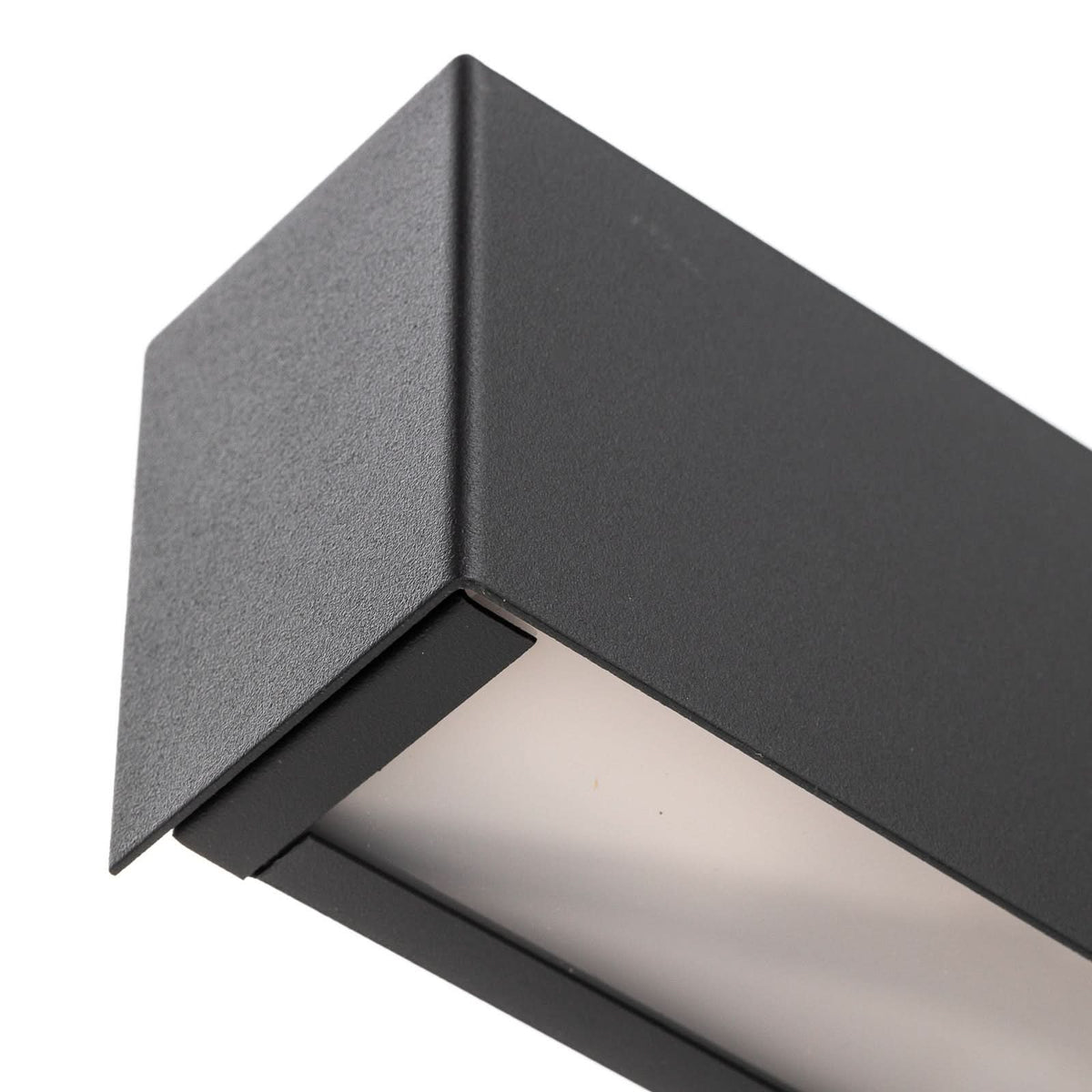 Applique murale Straight XS en acier, noir, hauteur 7 cm