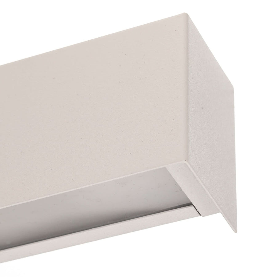 Applique murale Straight S en acier, blanc, hauteur 7 cm