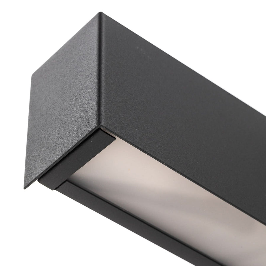 Applique murale Straight S en acier, graphite, hauteur 7 cm