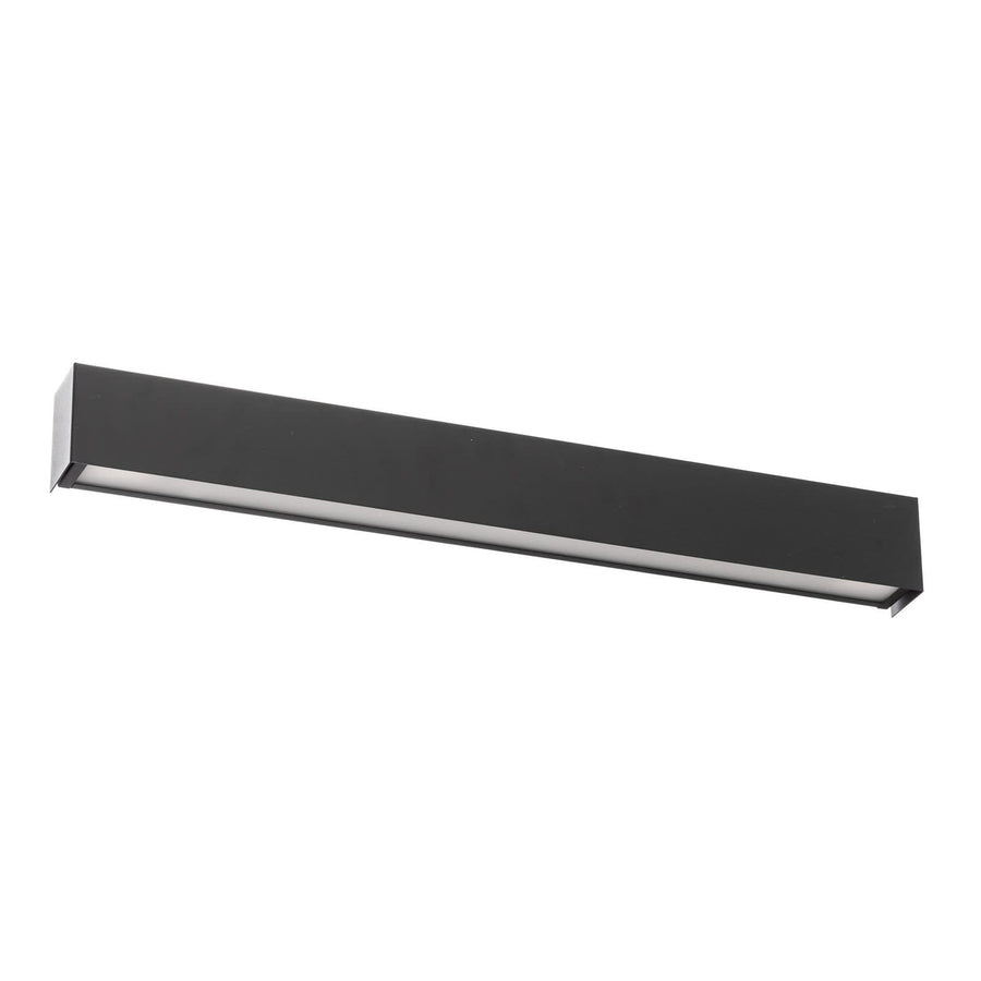 Applique murale Straight S en acier, graphite, hauteur 7 cm
