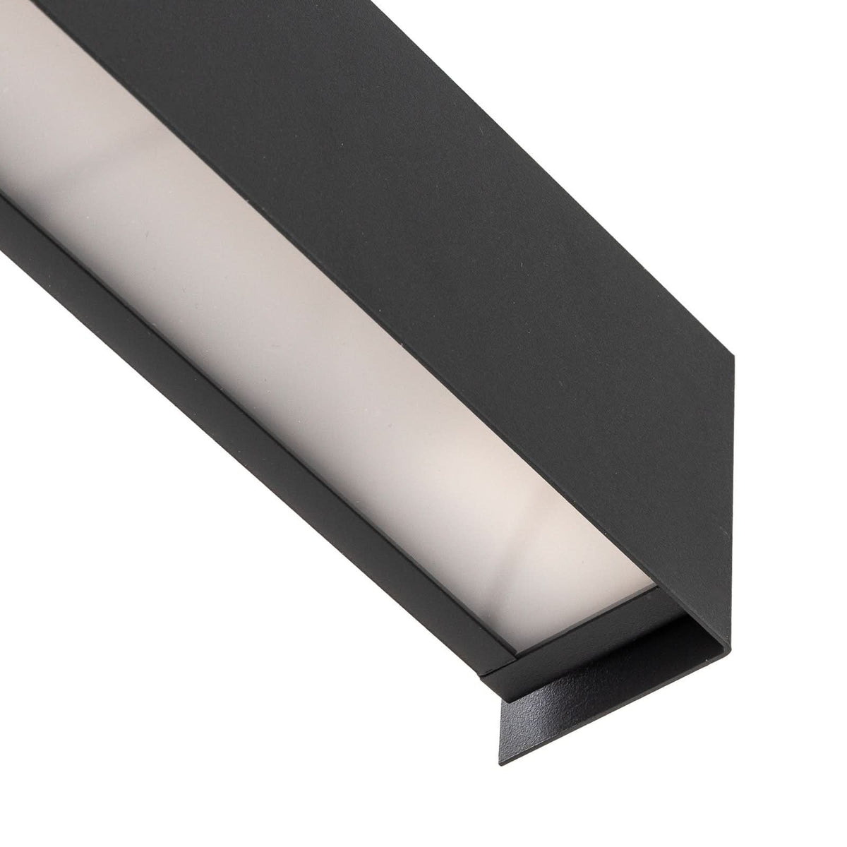 Applique murale Straight S en acier, graphite, hauteur 7 cm