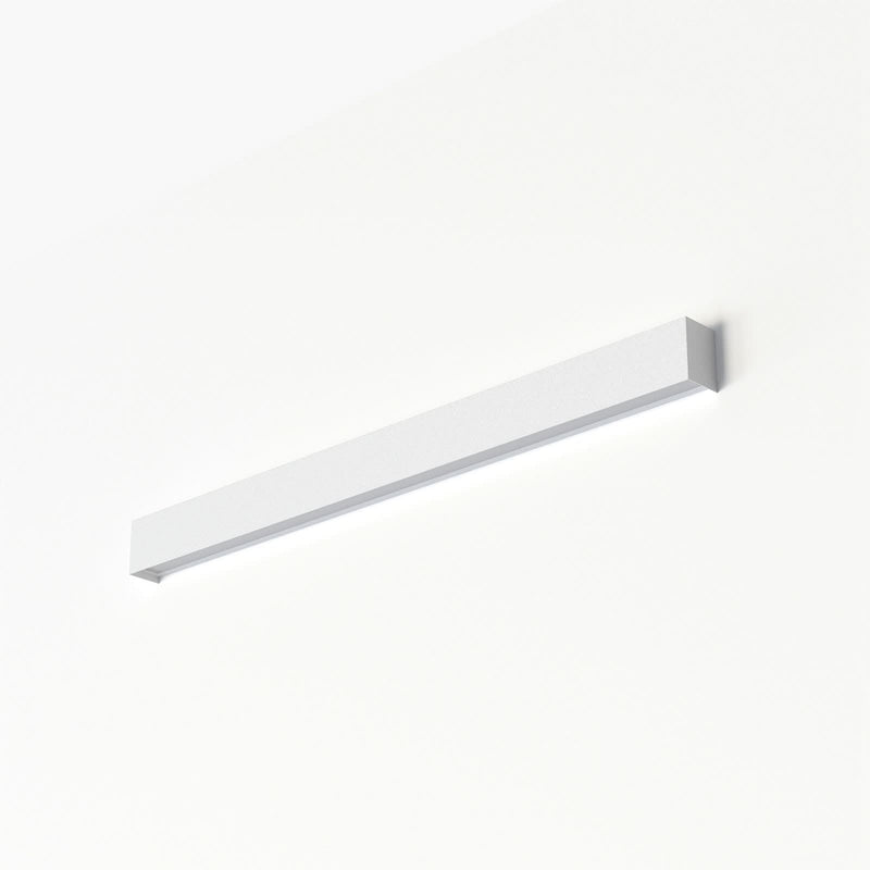 Applique murale Straight M en acier, blanc, hauteur 7 cm