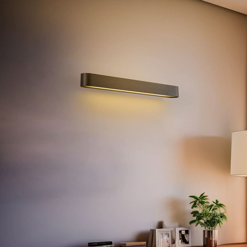 Applique murale Soft en aluminium, graphite, hauteur 6 cm, 3000 K, 11 W
