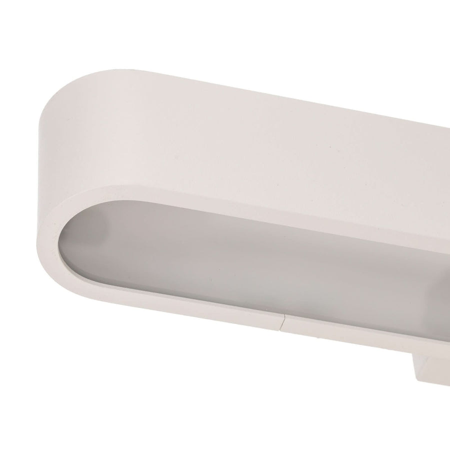Applique murale Soft en aluminium, blanc, hauteur 6 cm, 3000 K, 16 W