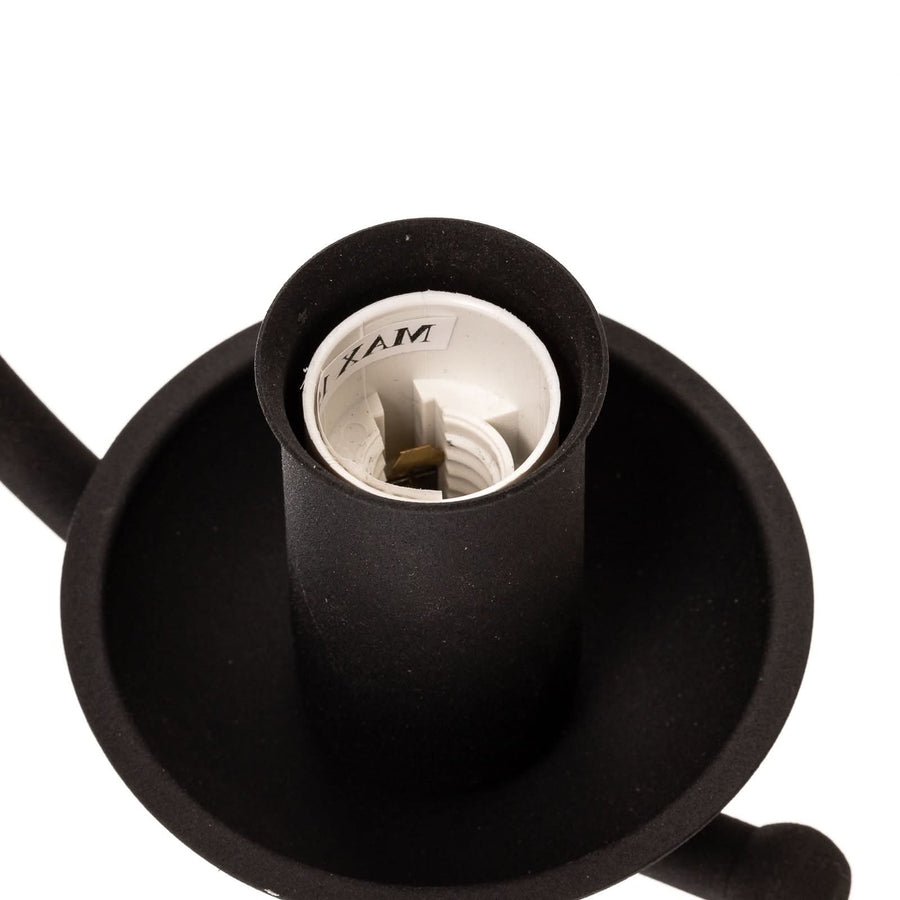 Applique murale Kandela en acier, noir, hauteur 18 cm