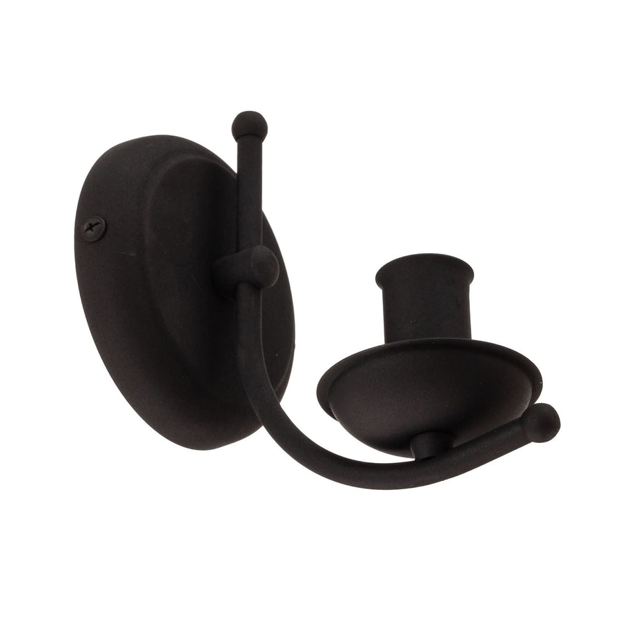 Applique murale Kandela en acier, noir, hauteur 18 cm