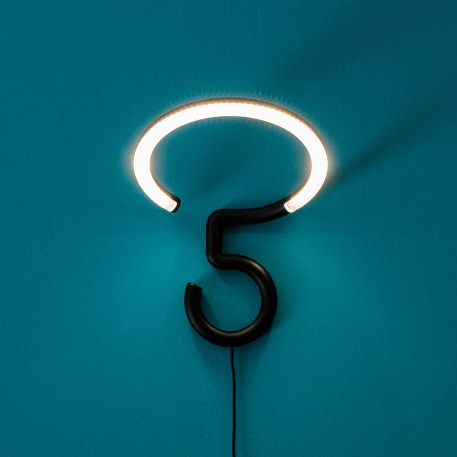 Applique murale LED Vine Light en métal, noir, hauteur 12,5 cm