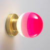 Applique murale LED Dipping Light A2 en verre, rose et laiton, Ø 12,5 cm