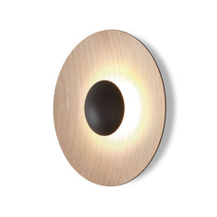 Applique murale LED Ginger 20C en bois, chêne, Ø 19,5 cm