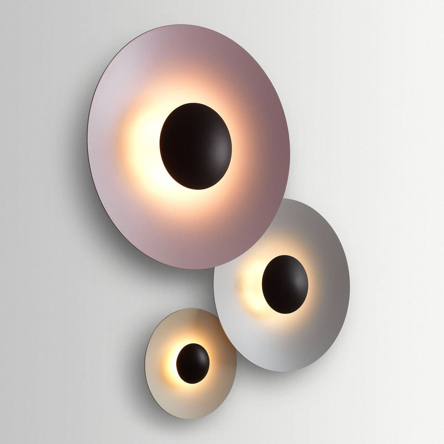 Applique murale LED Ginger 20C en aluminium, sable, Ø 19,5 cm