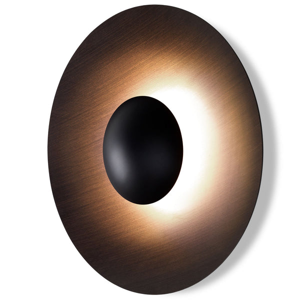 Applique murale LED Ginger 42C 42 en bois, marron, Ø 42 cm