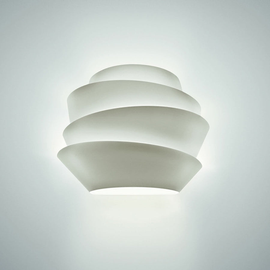Applique murale Le Soleil R7s en métal, blanc, hauteur 29 cm