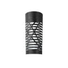 Applique murale Tress en verre, noir, hauteur 59 cm