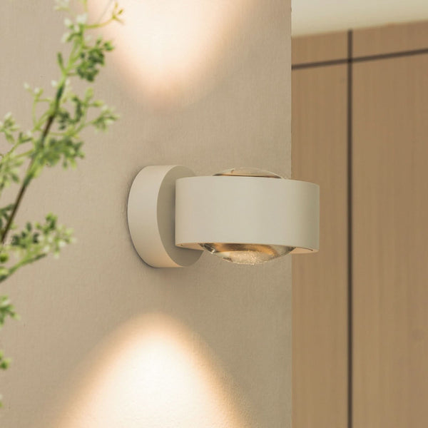 Applique murale LED en aluminium, blanc, 2 lumières, hauteur 8,1 cm