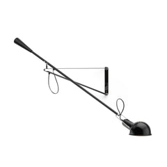 Applique murale 265 Small en laiton, noir, hauteur 23,5 cm