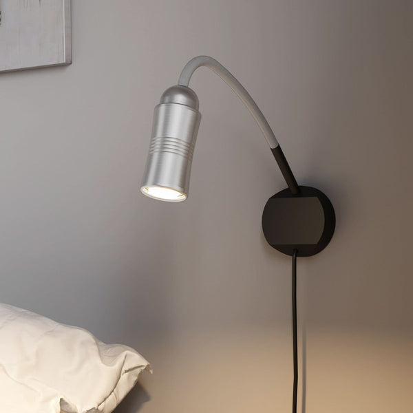 Applique murale LED Neo! Flex Hotel en tissu, argenté