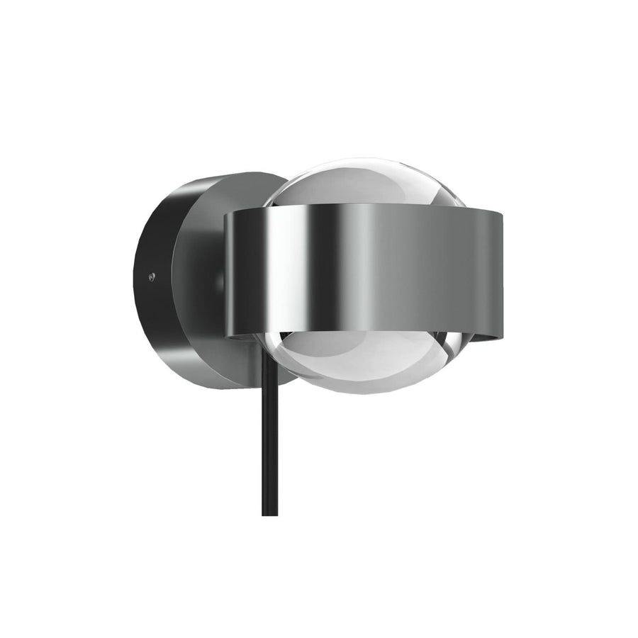 Applique murale LED Puk! 80 Wall en verre, chromé mat, hauteur 6,5 cm