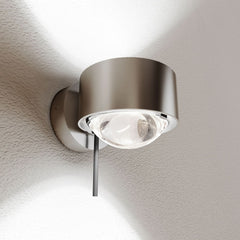 Applique murale LED Puk! 80 Wall en verre, chromé mat, hauteur 6,5 cm