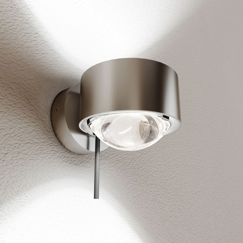 Applique murale LED Puk! 80 Wall en verre, chromé mat, hauteur 6,5 cm