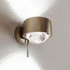 Applique murale LED Puk! 80 Wall en verre, nickel mat, hauteur 6,5 cm
