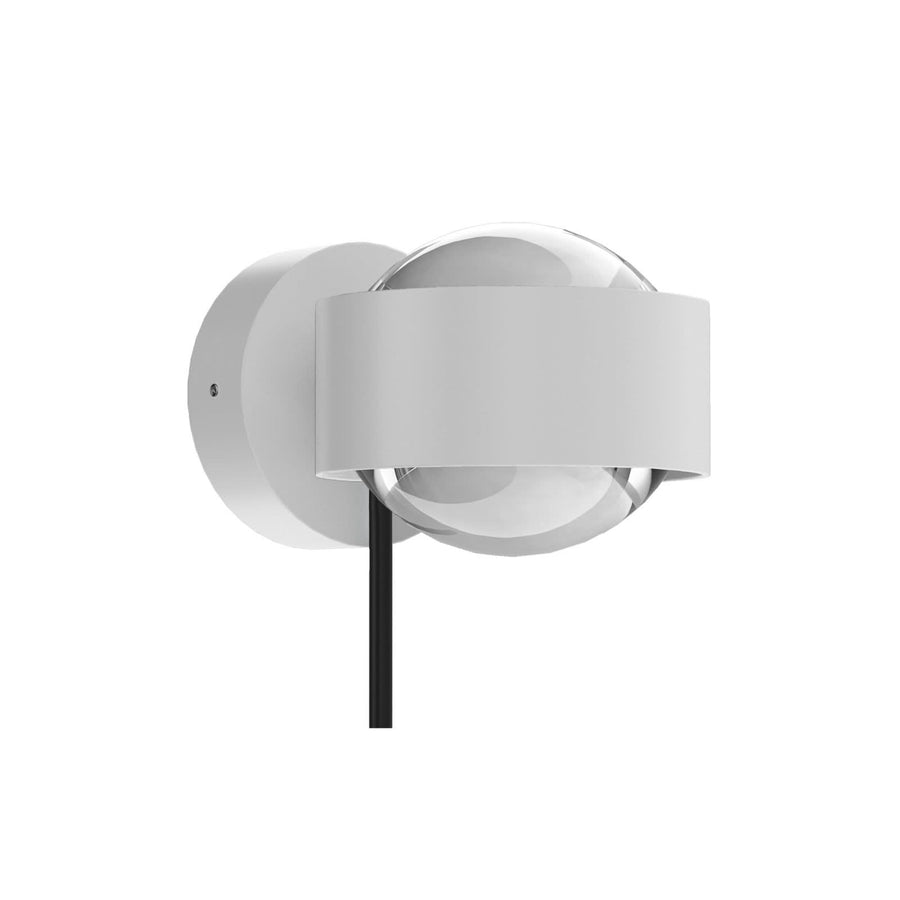 Applique murale LED Puk! 80 Wall en verre, blanc mat, hauteur 6,5 cm