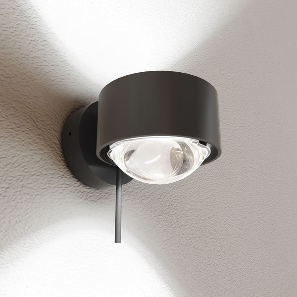 Applique murale LED Puk! 80 Wall en verre, anthracite mat, hauteur 6,5 cm
