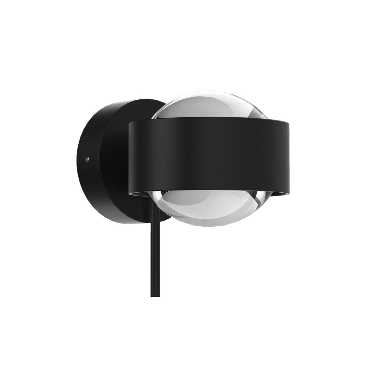 Applique murale LED Puk! 80 Wall en verre, anthracite mat, hauteur 6,5 cm