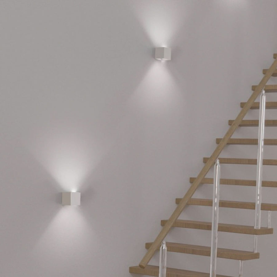 Applique murale LED Wlan en métal, blanc, hauteur 10 cm, IP44