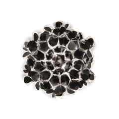 Applique murale Clizia Mama Non en cristal, noir, 2 lumières, Ø 32 cm