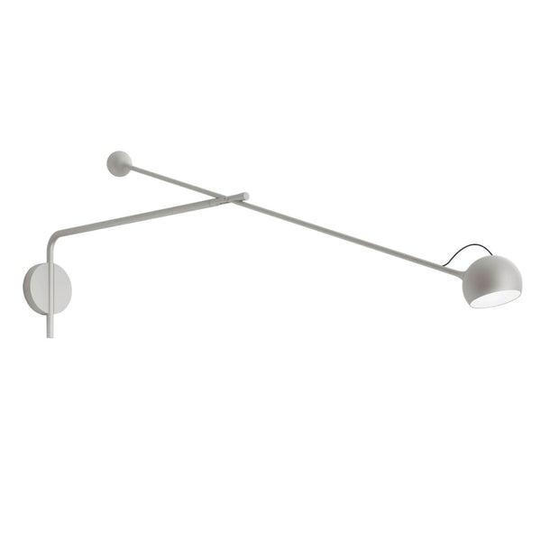 Applique murale LED Ixa L en aluminium, gris clair