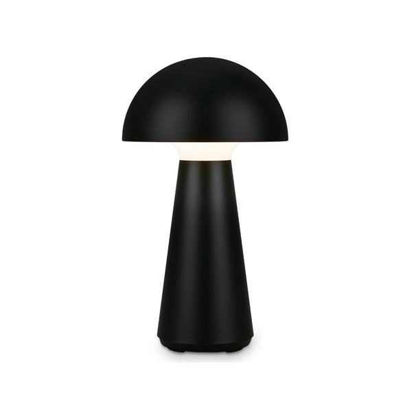Lampe à poser d'extérieur LED rechargeable Fungo, noir, Ø 16 cm, IP44